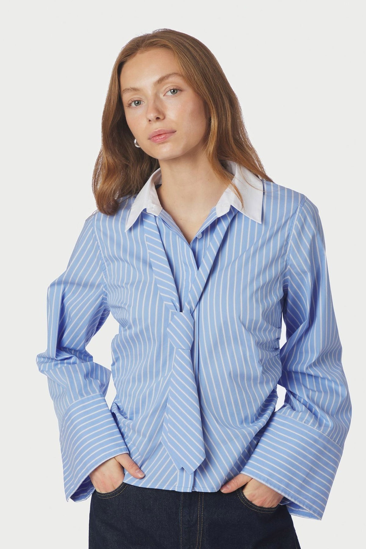 Franceca Stripe Ljusblå - 165981
