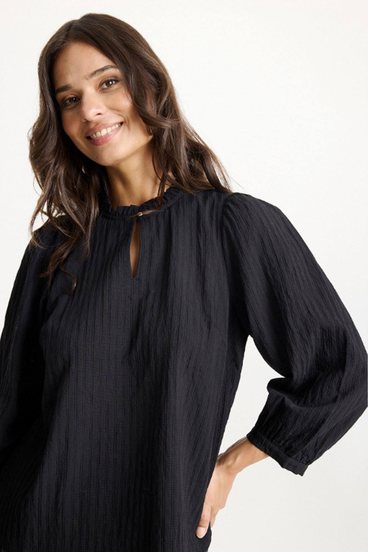 Franny blus SVART - 16759