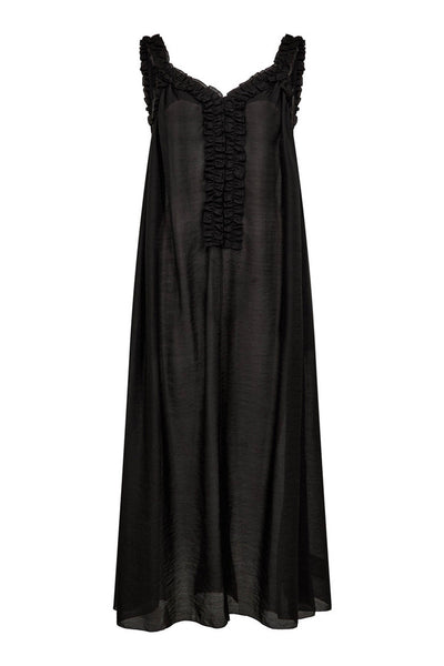 Frida Frill Dress Black - HL10605 Thumbnail
