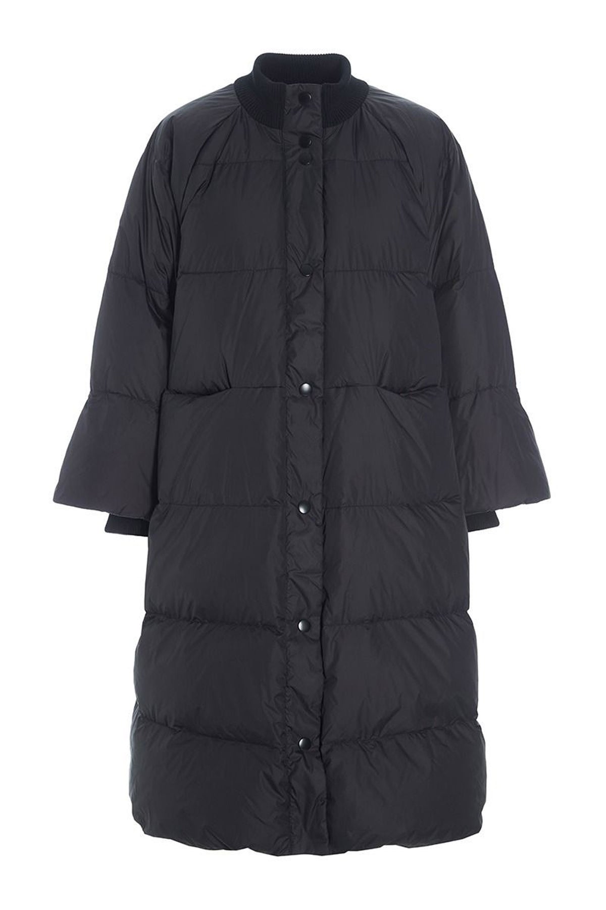 Dunparkas med knappar Svart - 257-2092-5437