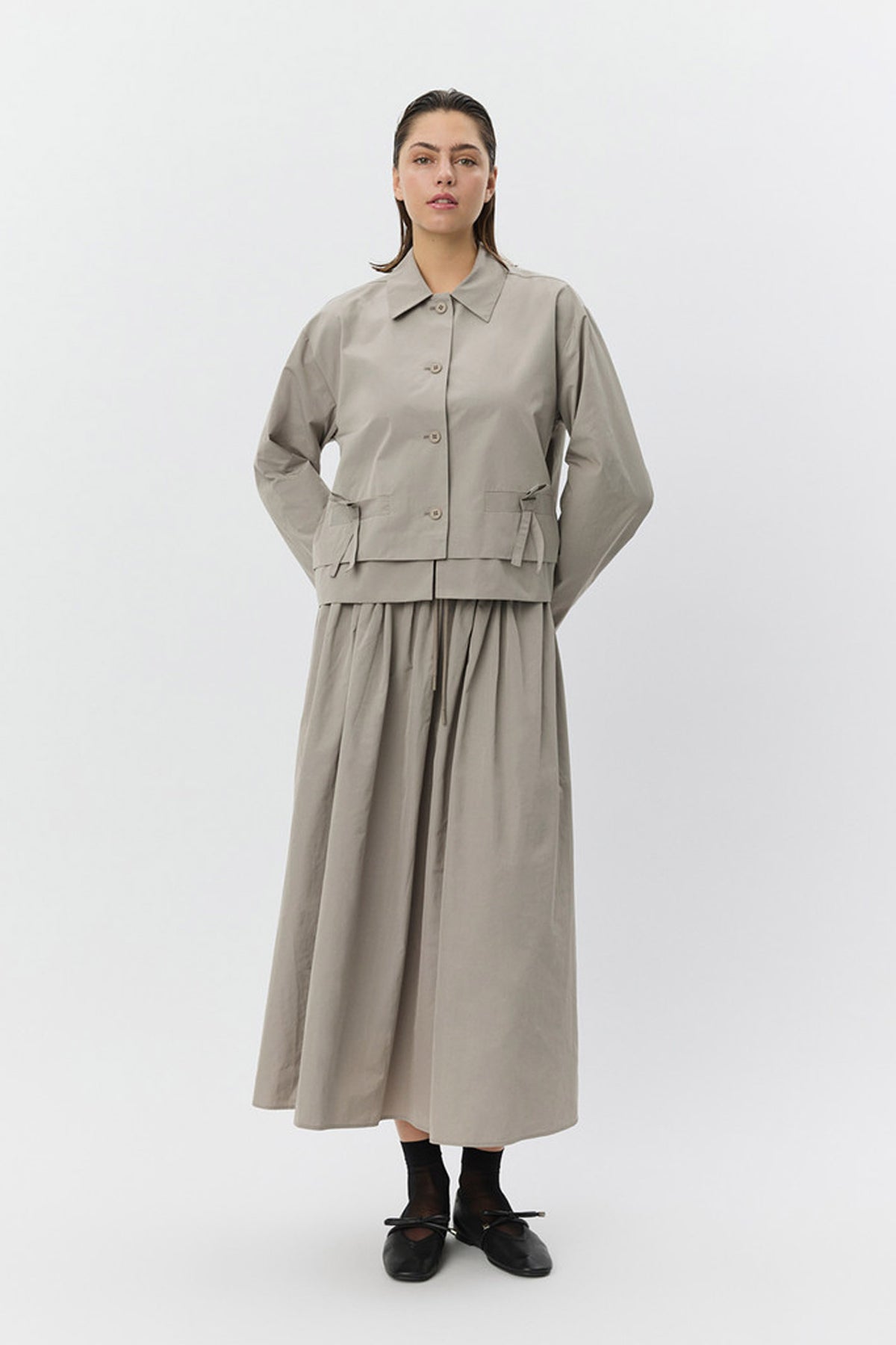 GEMSW KORT JACKA 3072 Dusty green - S261255