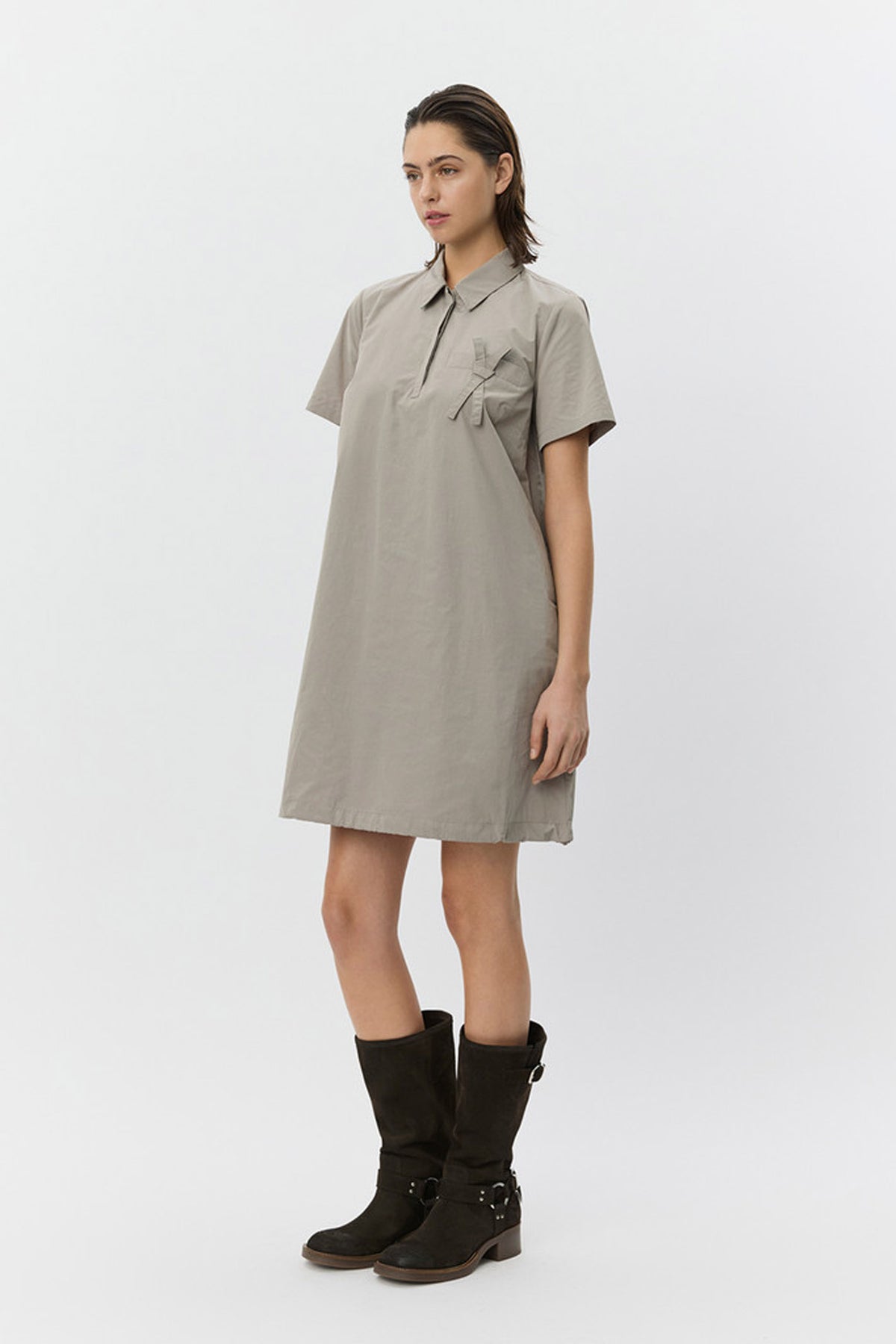 GEORGINASW POLOKLÄNNING 3072 Dusty green - S261256
