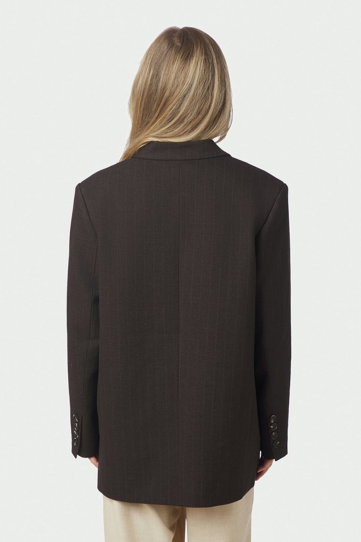 Gaby Pinstripe Mörkbrun - 168204