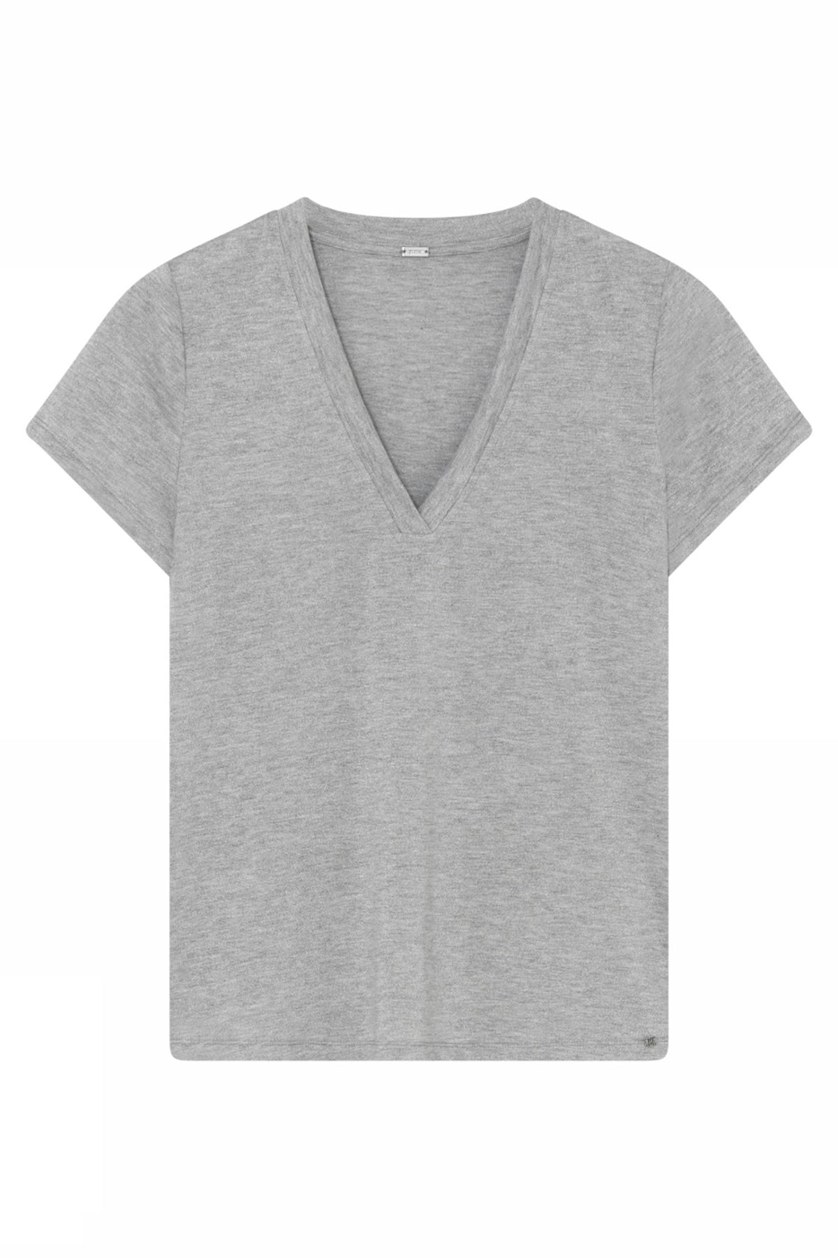 Ginnie, V-ringad t-shirt S/S 91403-Grayish - 60714/1604