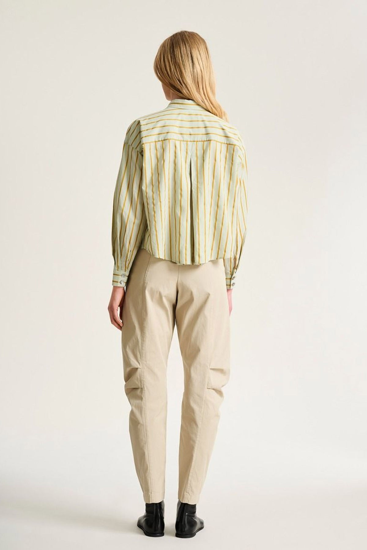 Golden stripes skjorta med veck AQUA GOLDEN STRIPES - 266-2487-5328