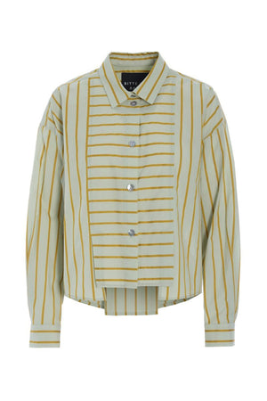 Golden stripes skjorta med veck AQUA GOLDEN STRIPES - 266-2487-5328