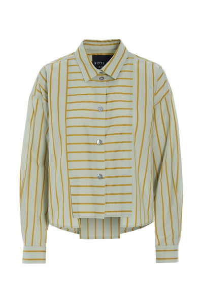 Golden stripes skjorta med veck AQUA GOLDEN STRIPES - 266-2487-5328 Thumbnail