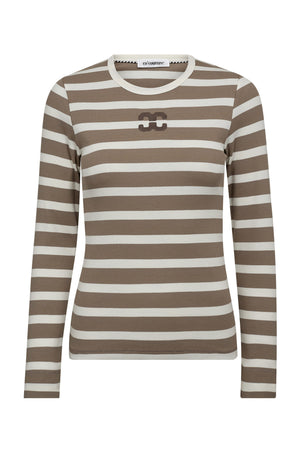 GrannyCC Rib Emb LS Blouse 11154-OW/Valnöt - 43007