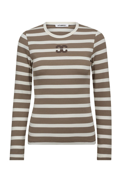 GrannyCC Rib Emb LS Blouse 11154-OW/Valnöt - 43007 Thumbnail
