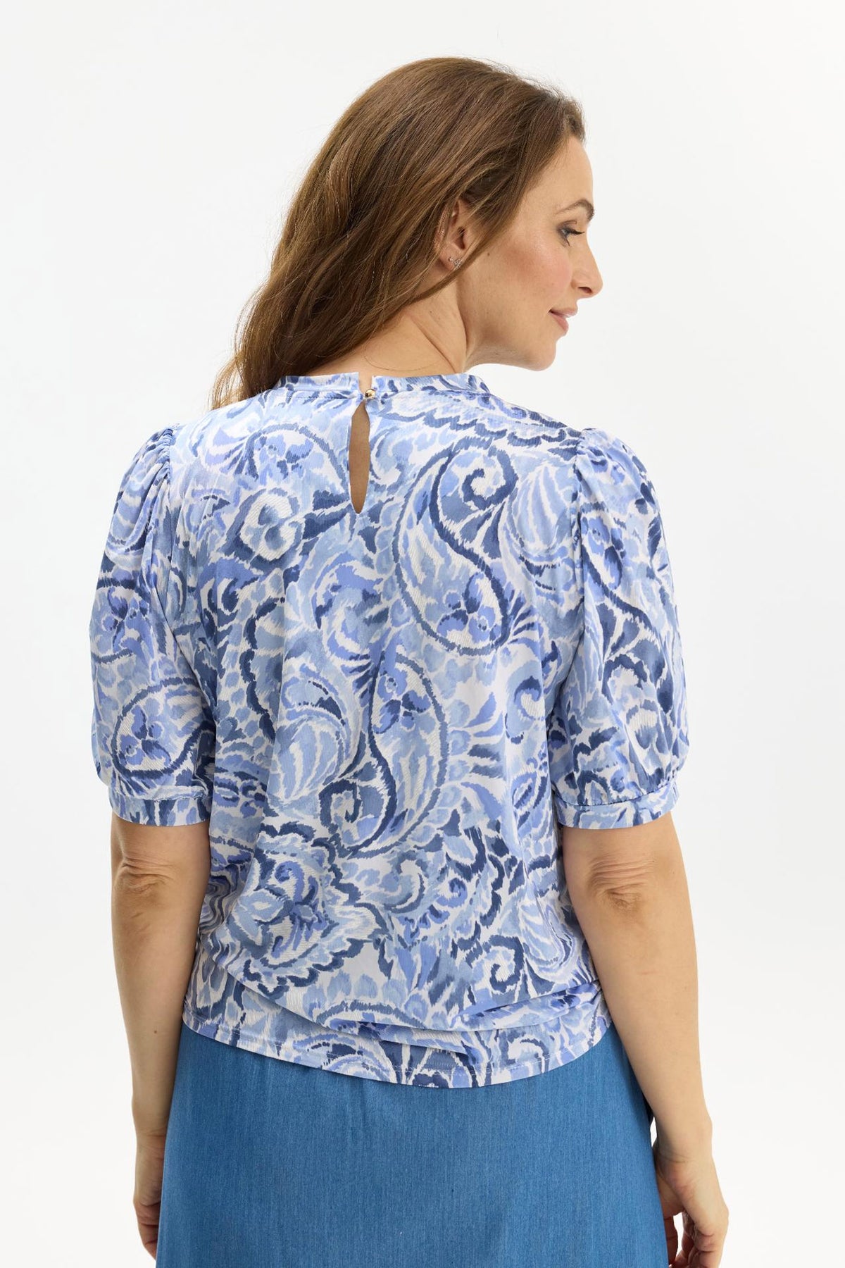 Grazia blus 1/2 blus Ljusblå - 17082