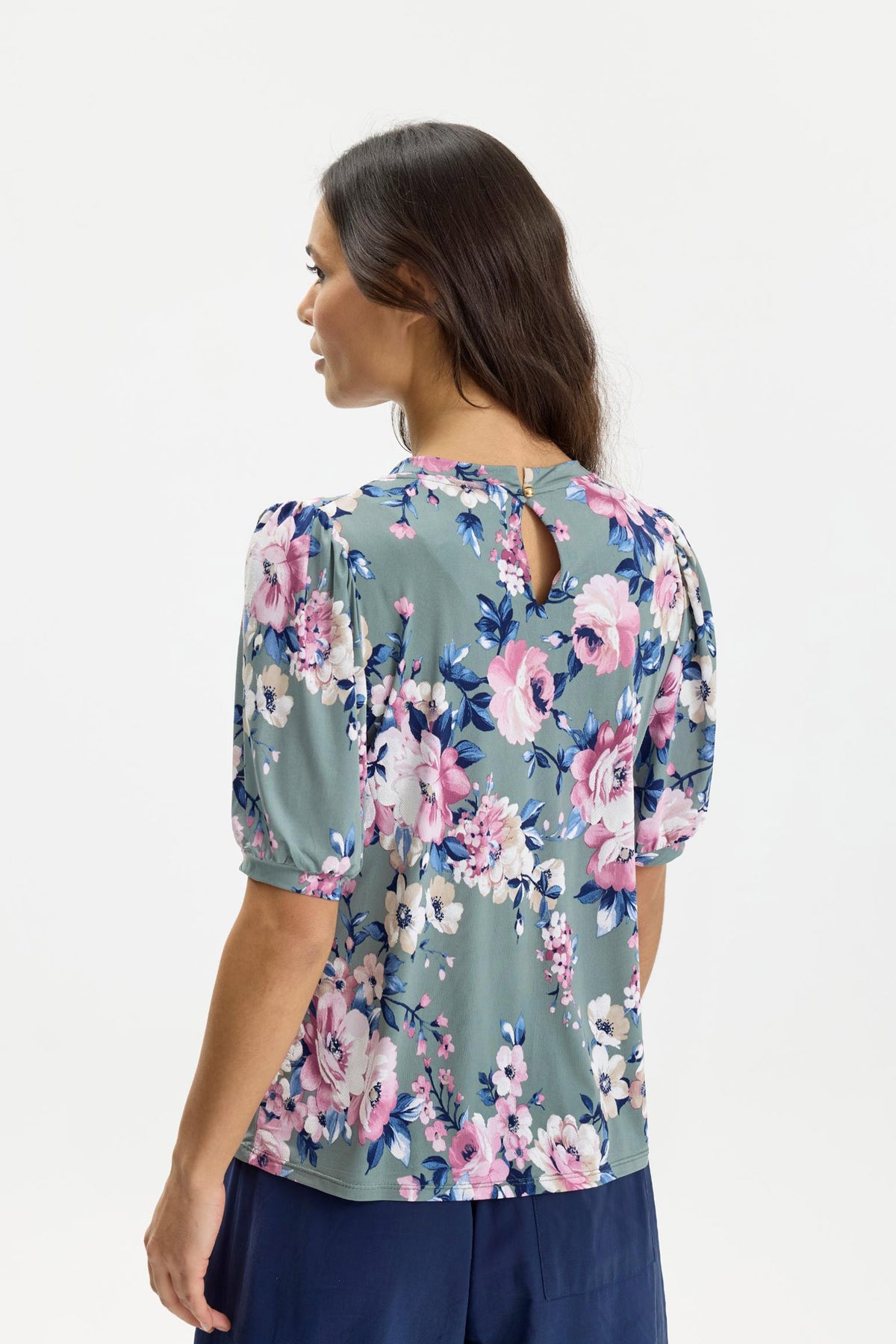 Grazia blus 1/2 ärm Grön - 17090