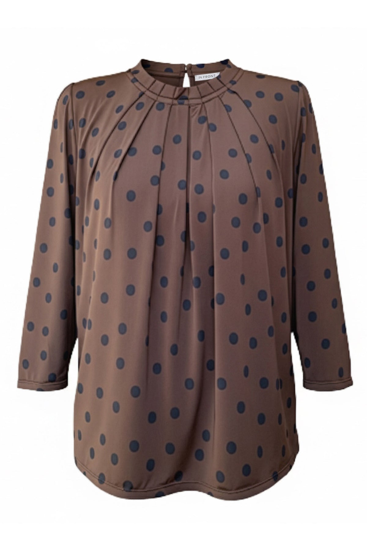 Grazia blus 3/4-ärm Mocca - 16918