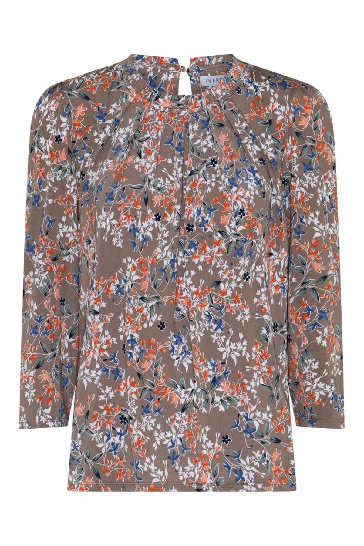 Grazia blus 3/4-ärm Mocca - 17013