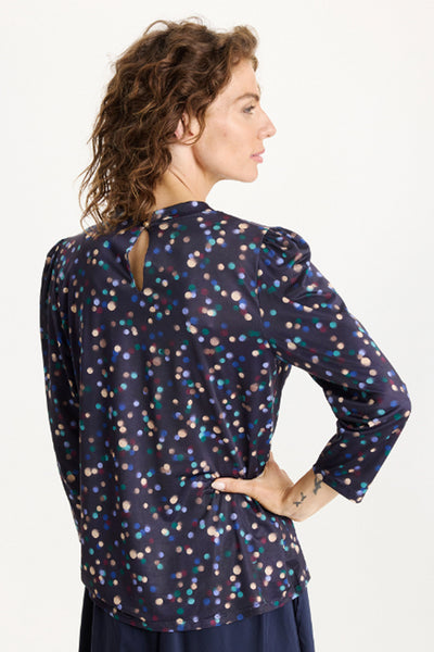 Grazia blus 3/4-ärm Multi Blue - 16871 Thumbnail