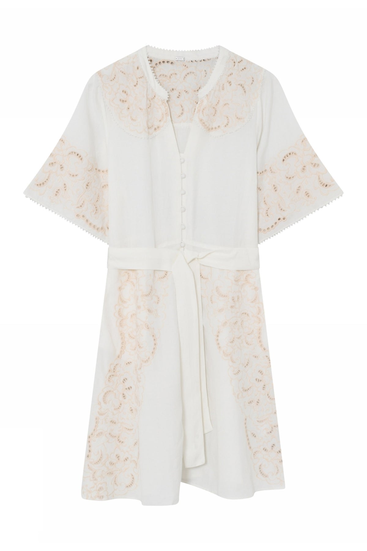 Gyra, knälång klänning 1010-Off White - 61519/7576