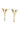 HEART PEARL EARSTICK TILBEHØR GULD - HEART PEARL EARSTICK