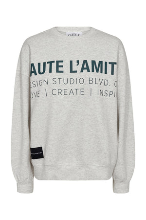 Studio Logo Sweat Pearl Melange - HL10446