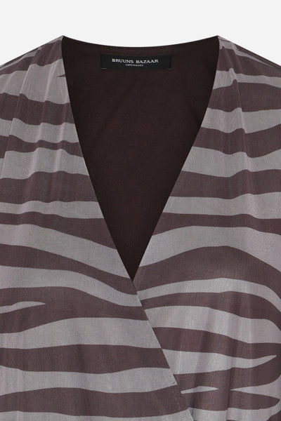 PhloxBBNora klänning Brun / beige zebratryck - BBW3497 Thumbnail