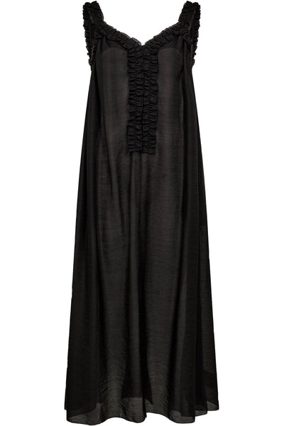 Frida Frill Dress Black - HL10605 Thumbnail