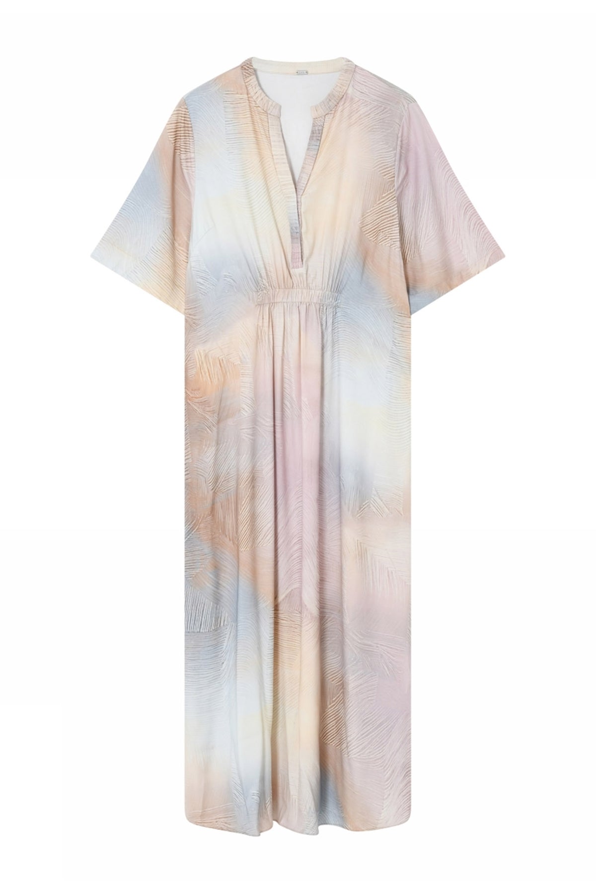 Hali, lång klänning 82037-Beige/Blå - 61524/7580