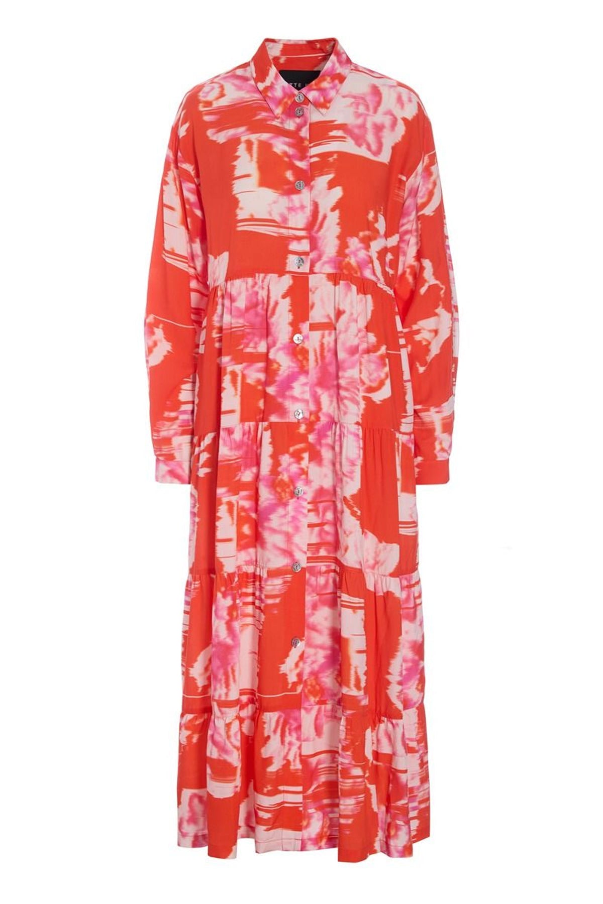 Haru FSC lång klänning KIMONO FLOWER - 263-2337-5731