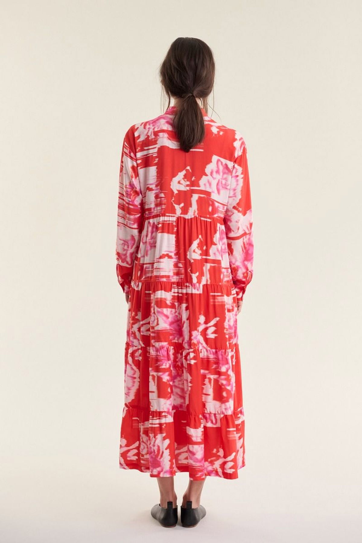 Haru FSC lång klänning KIMONO FLOWER - 263-2337-5731