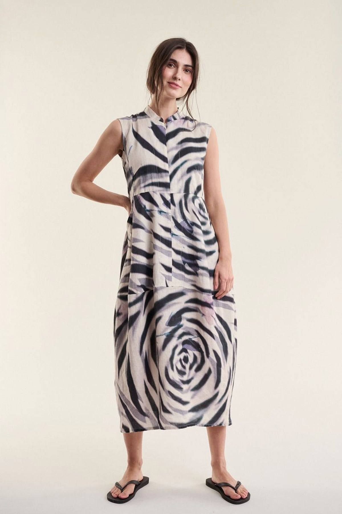 Harukaze Ärmlös klänning ZEBRA ROSE - 263-2296-5770