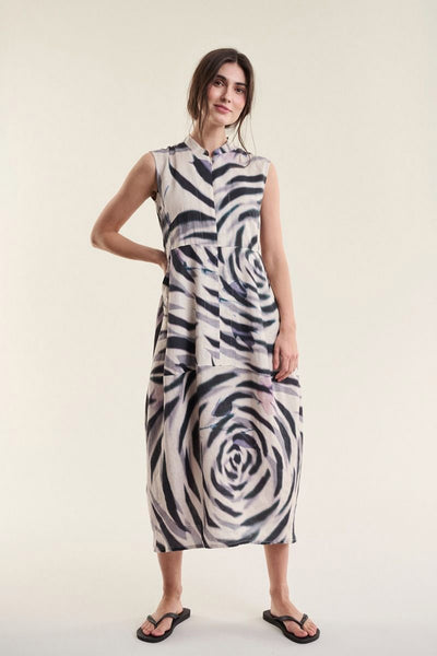 Harukaze Ärmlös klänning ZEBRA ROSE - 263-2296-5770 Thumbnail