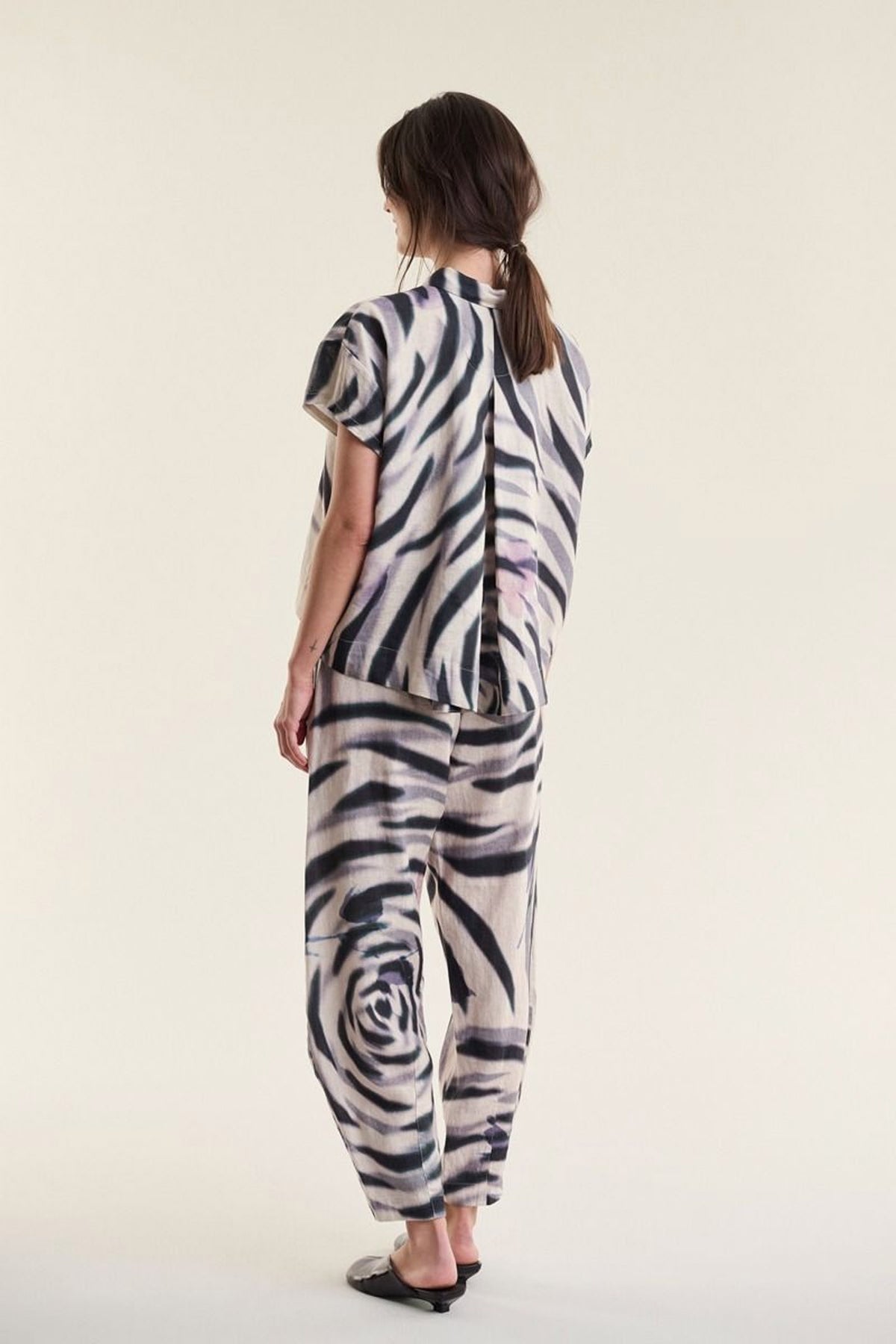 Harukaze kortärmad skjorta ZEBRA ROSE - 263-2296-5239