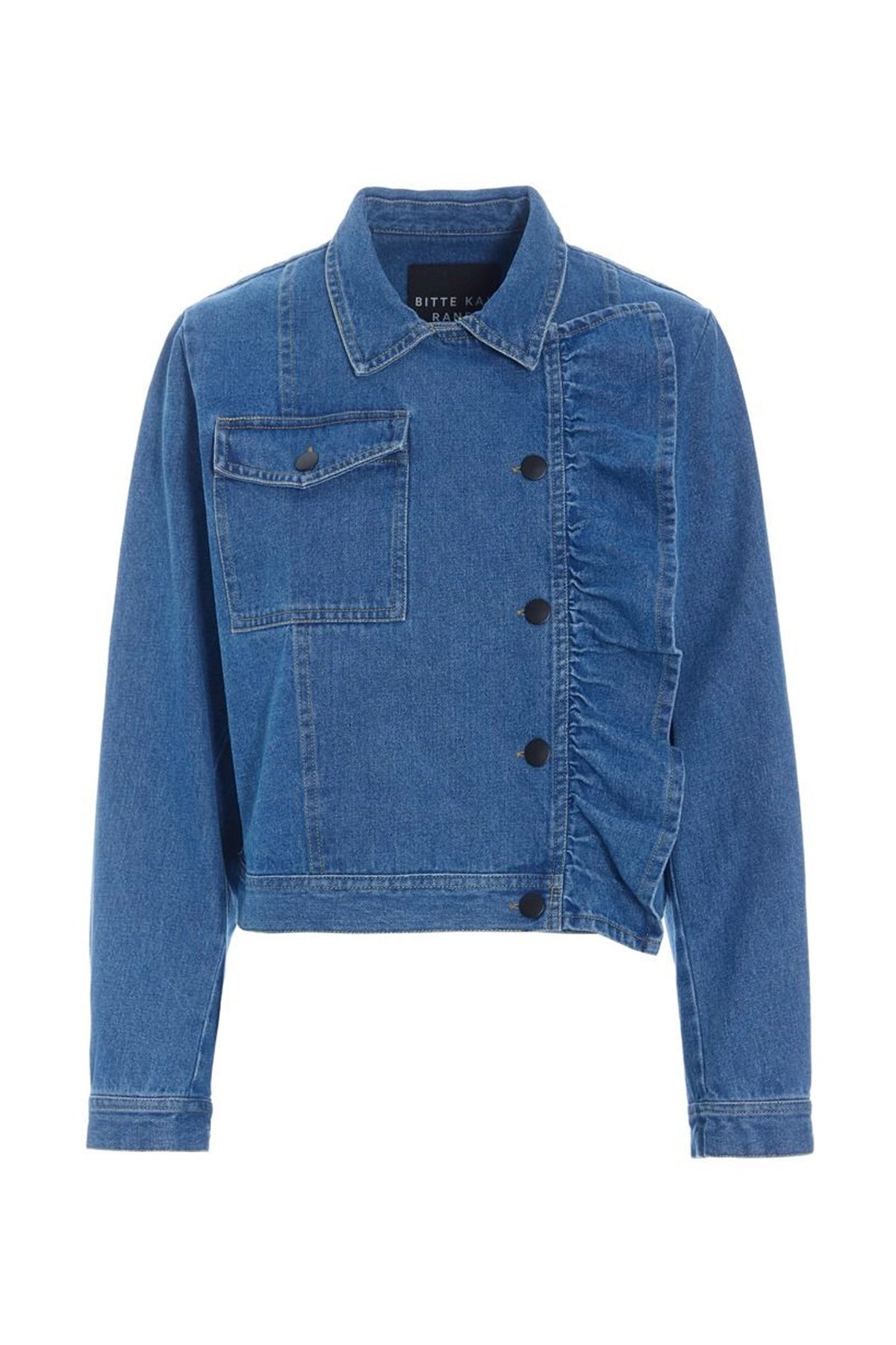 Hayato kort jacka Blue Denim - 266-2483-5838