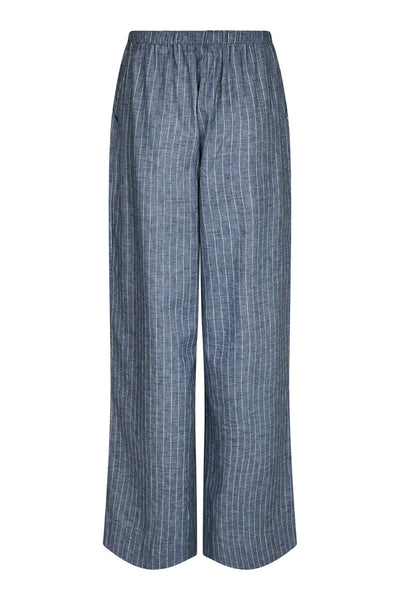 Heifa Emb Stripe Pants Blue - 168372 Thumbnail