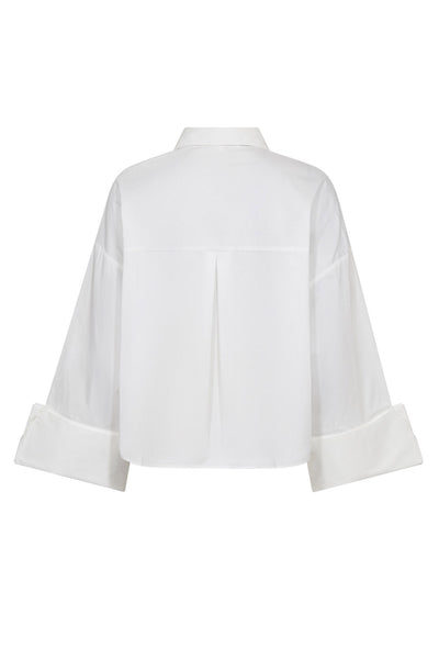 HinaCC Wide Cuff Shirt 4000-White - 35939 Thumbnail