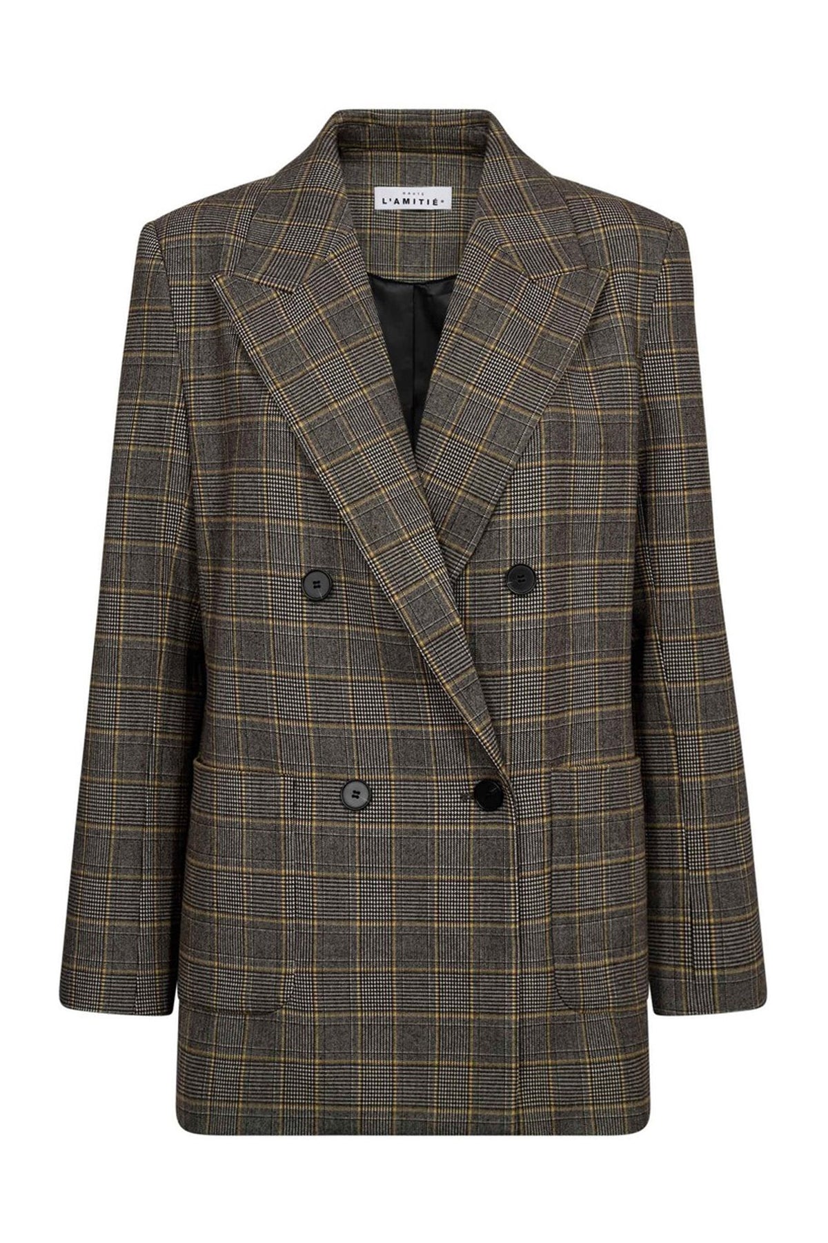 Ibi Check blazer Grårutig - HL10269