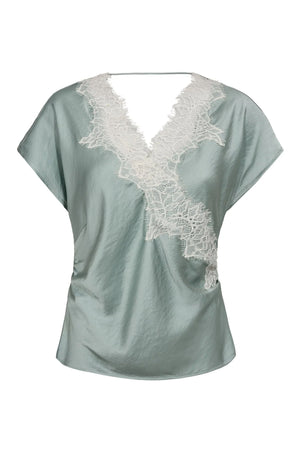 IdunCC Lace SS Blouse 31-Mint - 45167
