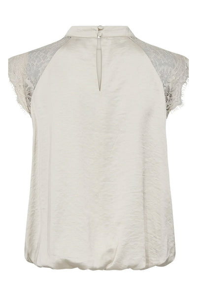 IdunCC Lace Ballon Top 11-Off white - 45185 Thumbnail