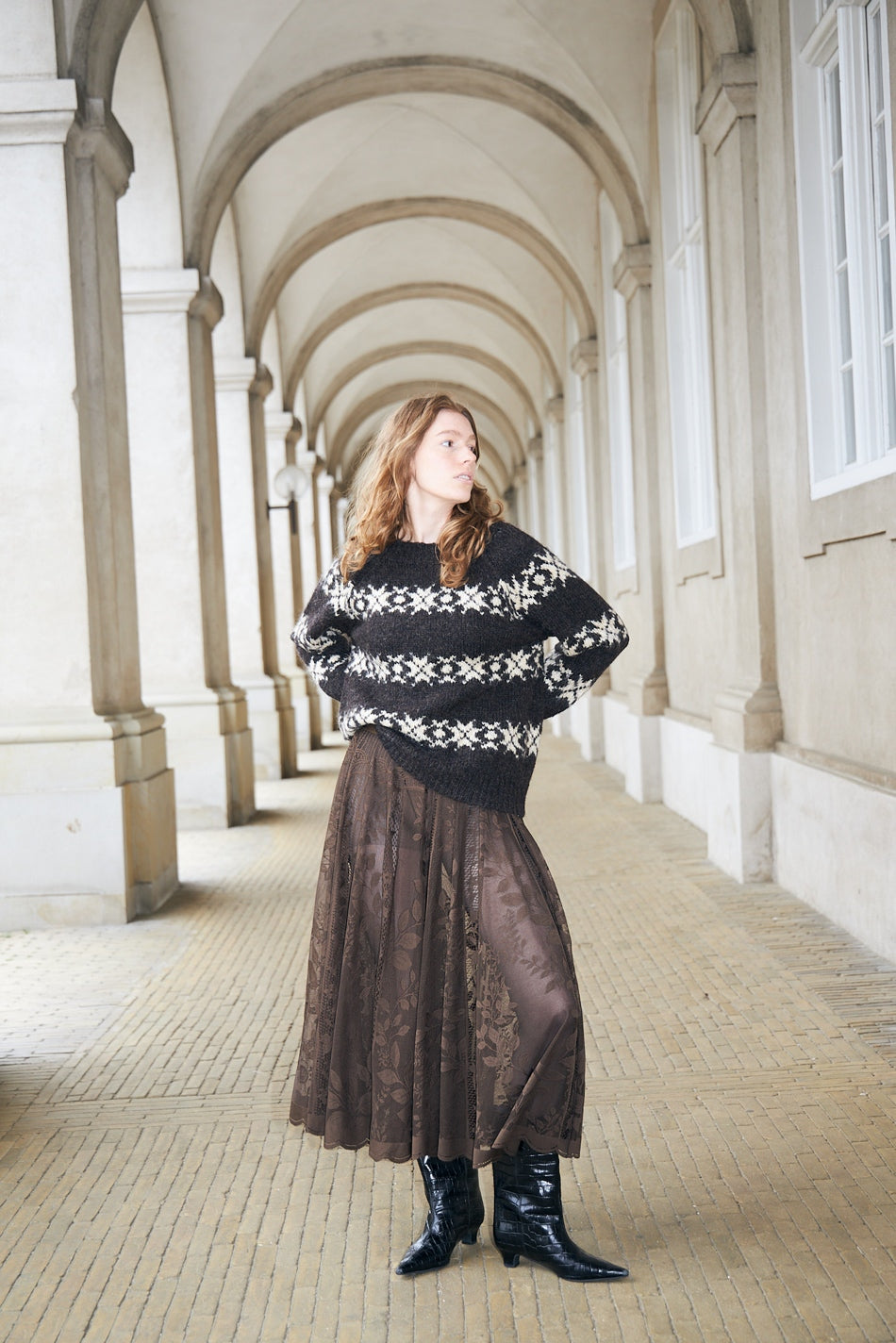 Lattiell Knit Ls Dark Mokka - 26478-5003