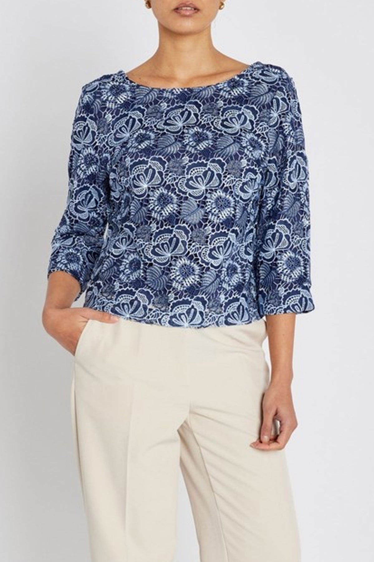 Mauritiabbignara Blus Blå Blommig - BBW4951