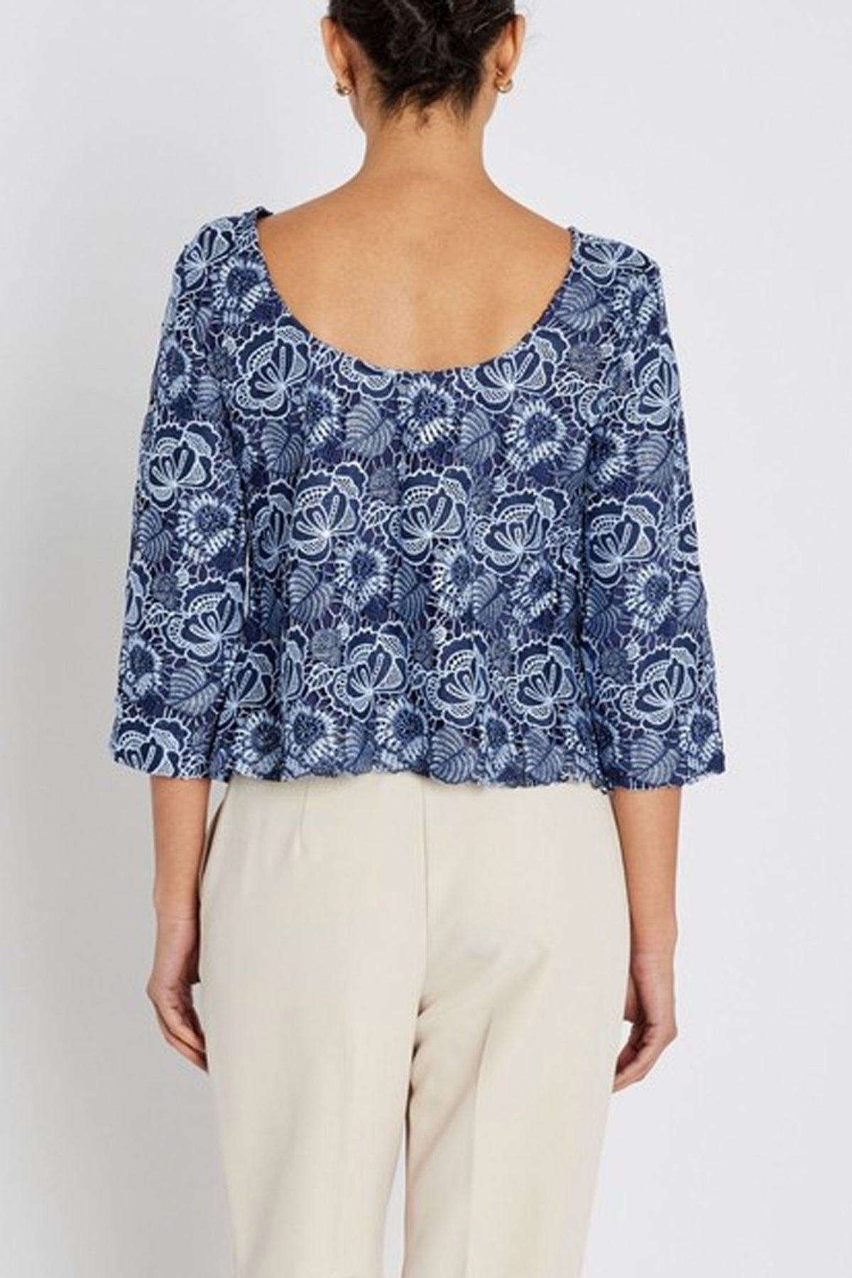 Mauritiabbignara Blus Blå Blommig - BBW4951