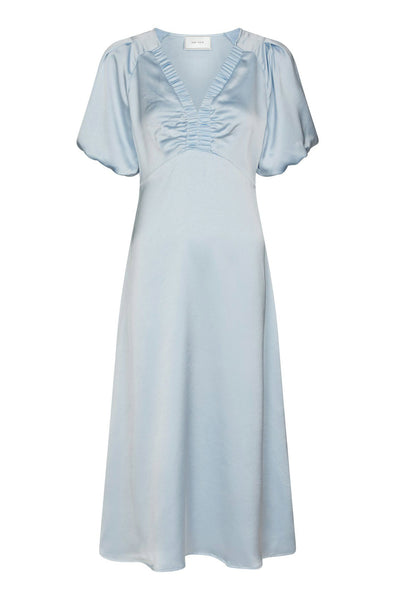 Illana Heavy Sateen Dress Ljusblå - 162521 Thumbnail