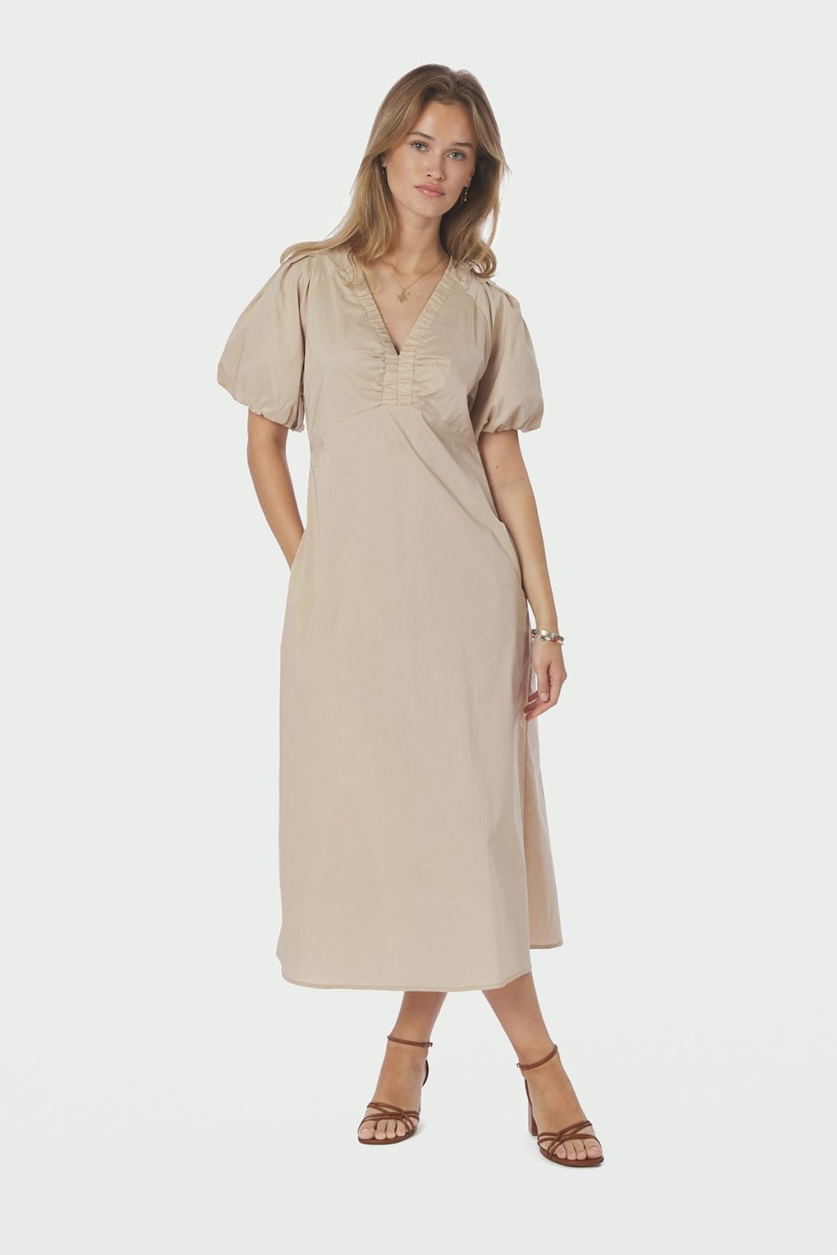 Illana Poplin Dark Sand - 160660