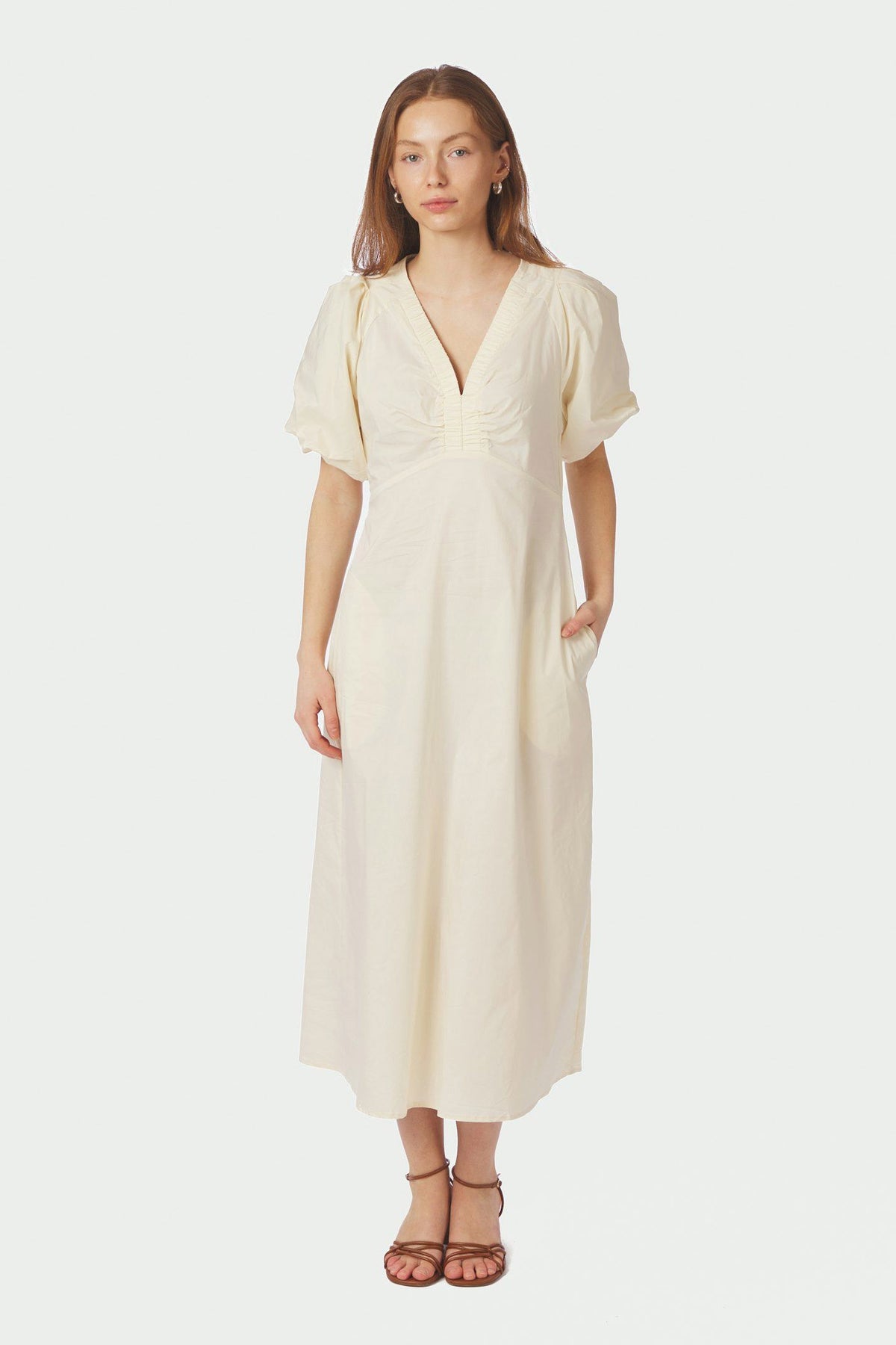 Illana Poplin Dress Butter yellow - 160660