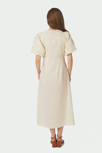 Illana Poplin Dress Butter yellow - 160660 Thumbnail