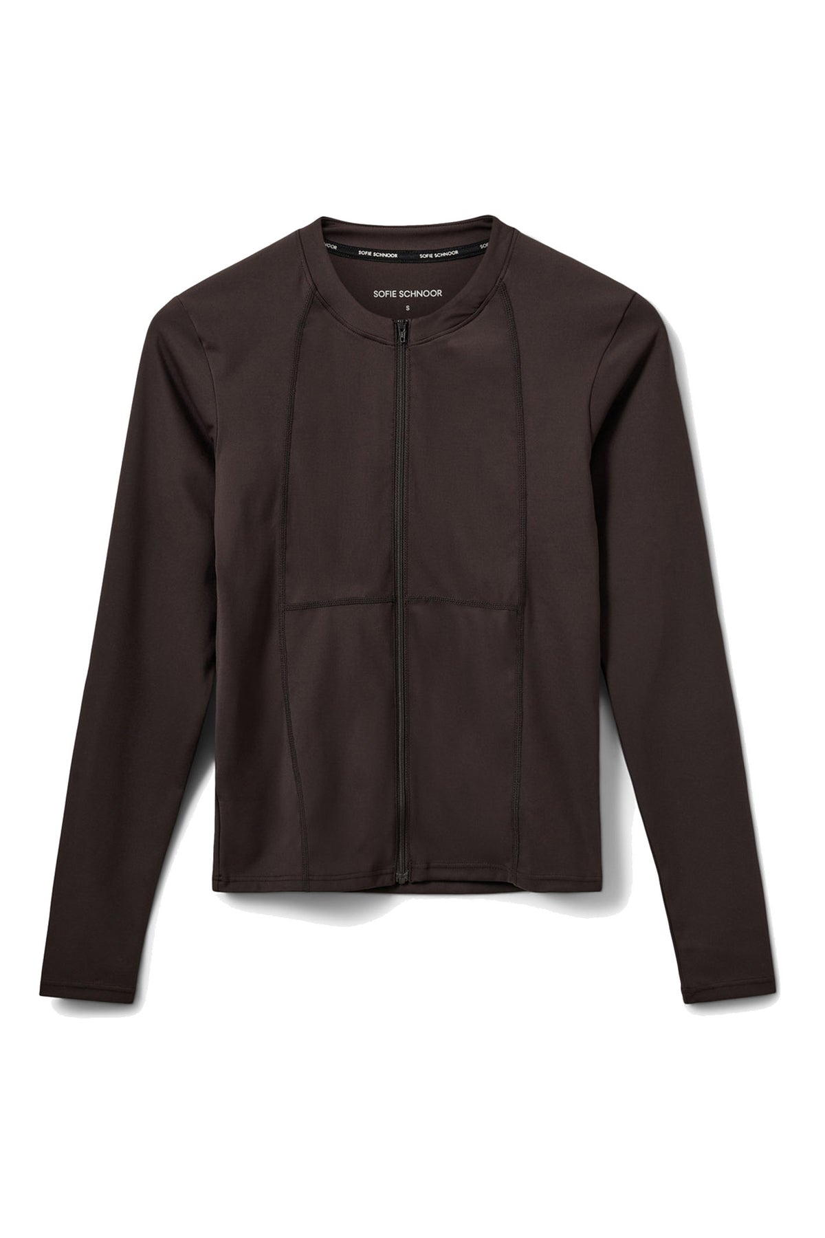 JAYASPO ZIP BLOUSE 7025 Mörkbrun - SPO1036