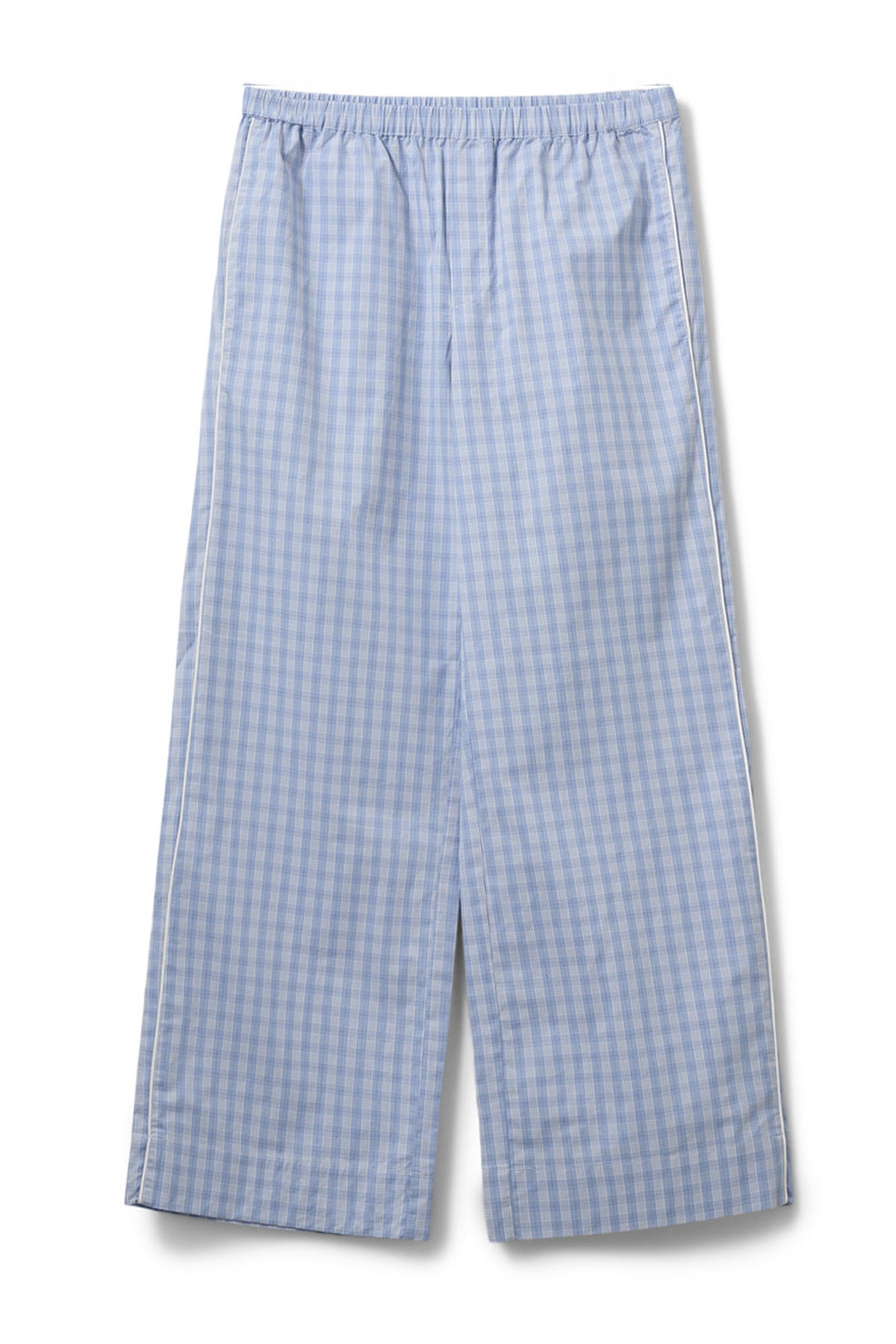 JORDENSW CHECK WIDE LEG TROUSE 5036 Blå - S261382