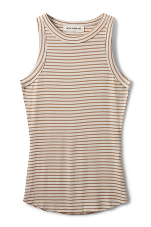 JULLIESW STRIPE TOP 7120 Beige Striped - SNOS740
