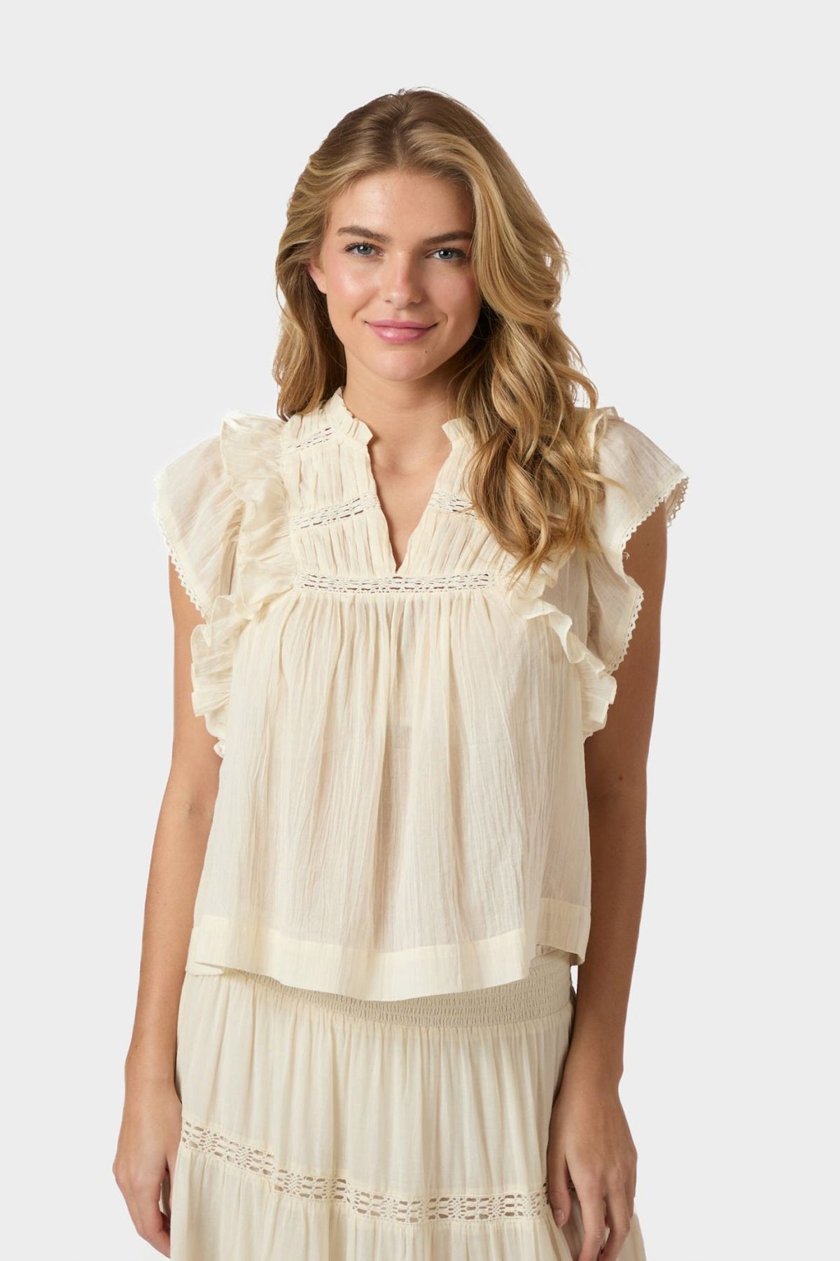 Jayla S Voile Ljusgul - 159881