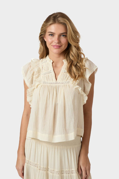 Jayla S Voile Top Ljusgul - 159881 Thumbnail