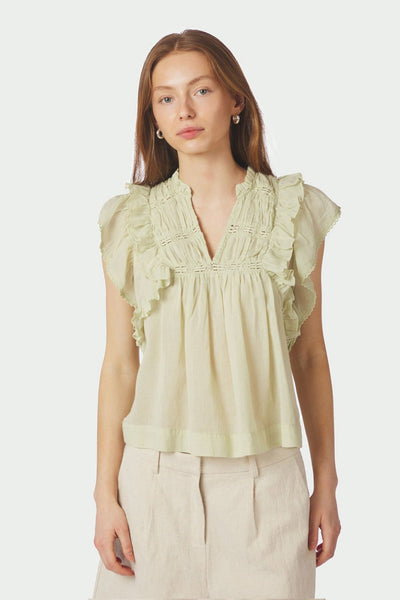 Jayla S Voile Top PISTACHIO - 159881 Thumbnail