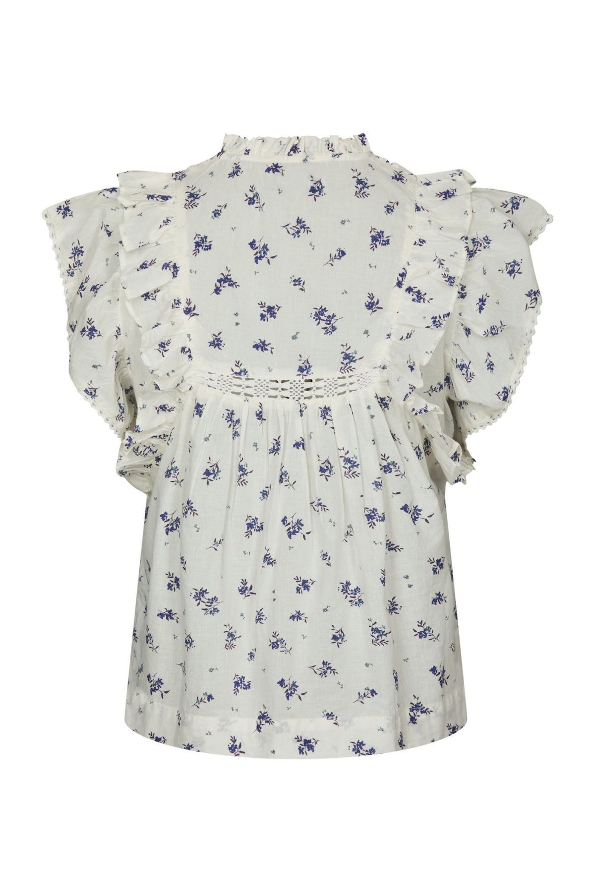 Jayla Small Blossom Top Vit Blå - 165648