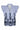 Jayla Stripe Embroidery Top Blue - 168997